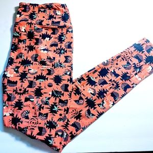 lulaRoe leggings Pink & Navy Super Soft One Size